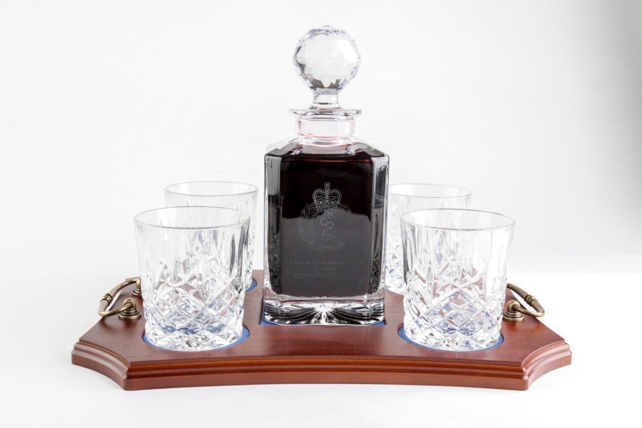 4 glass decanter set