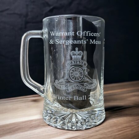 Engraved Glass Tankard