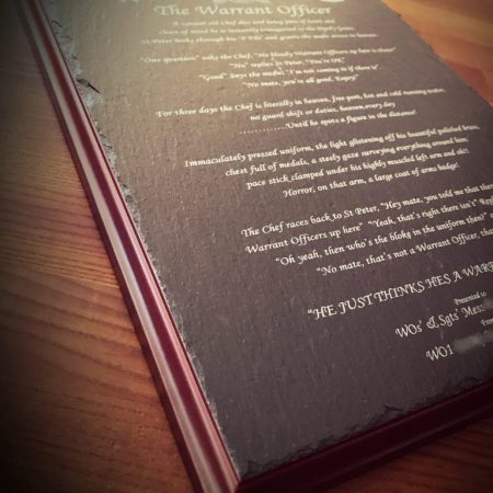 Warrant Officer Poem Slate