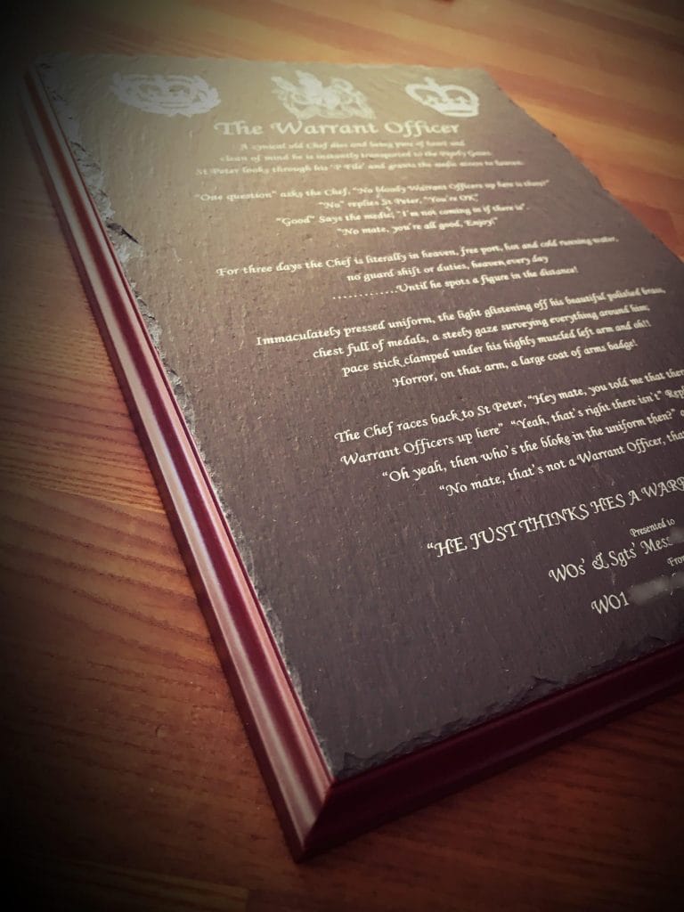 Warrant Officer Poem Slate