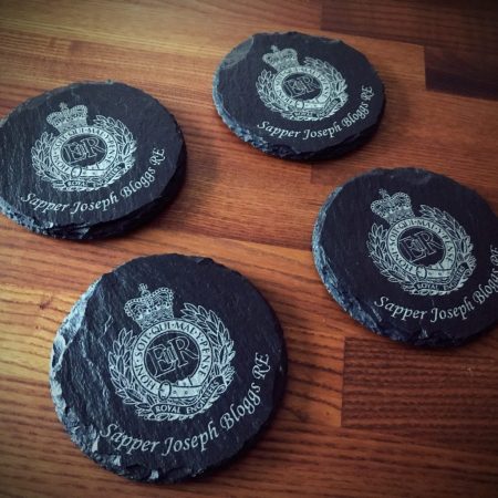 Cap Badge Slate Coasters