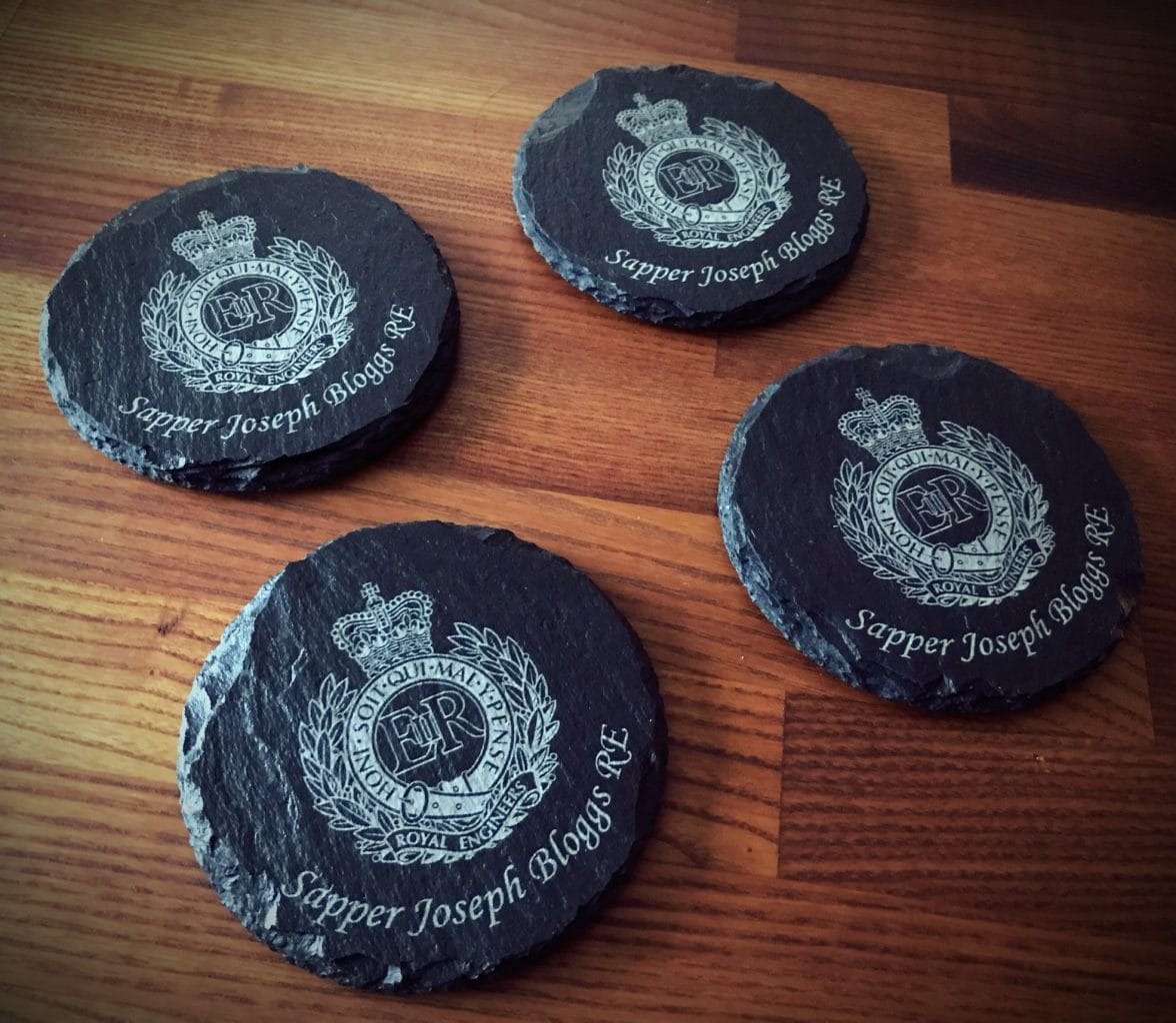 Cap Badge Slate Coasters