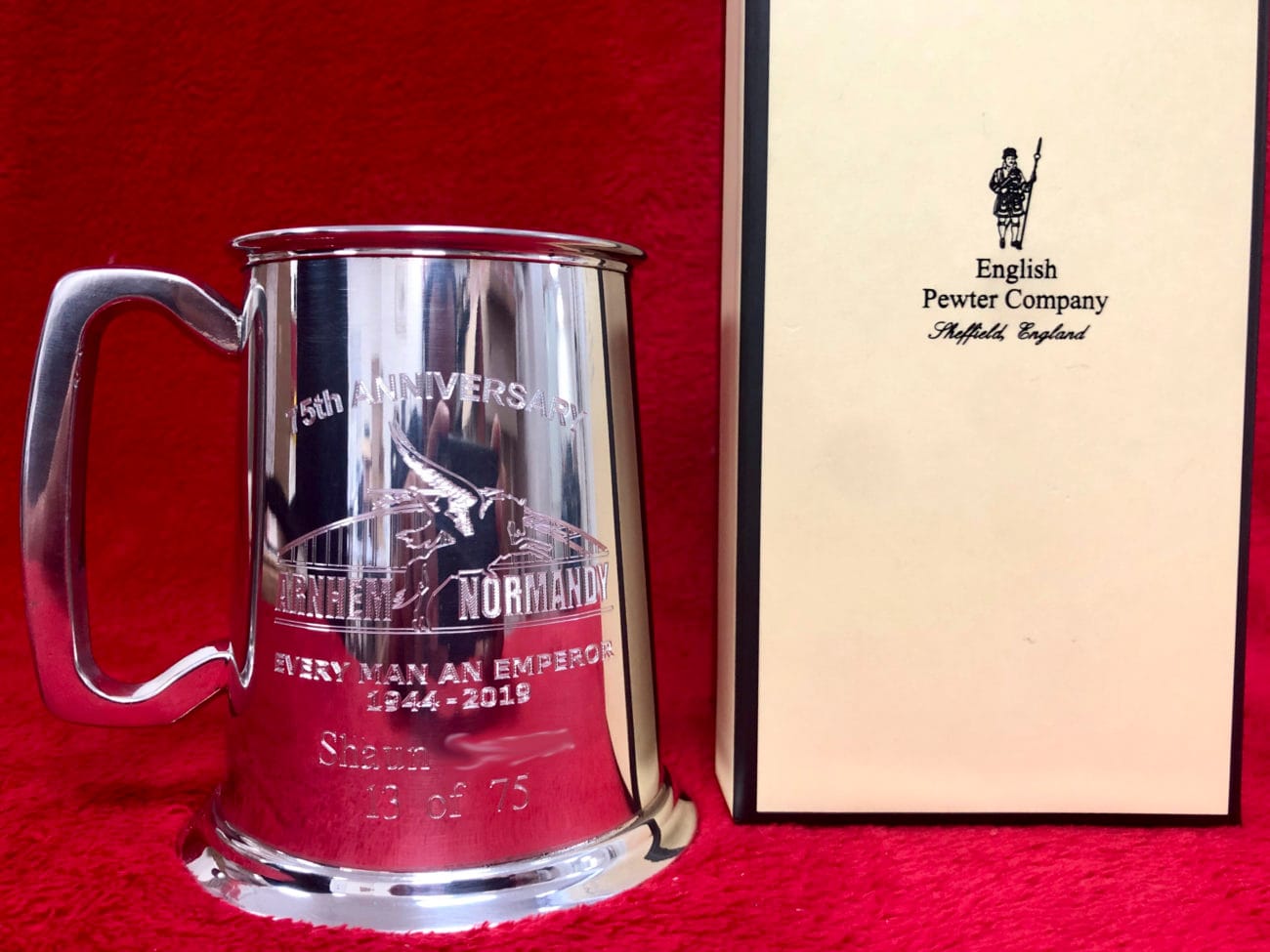 Limited Edition 75th Anniversary Airborne Pewter Tankard - Image 2