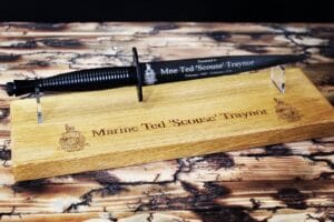 Engraved FS Commando Dagger Stand