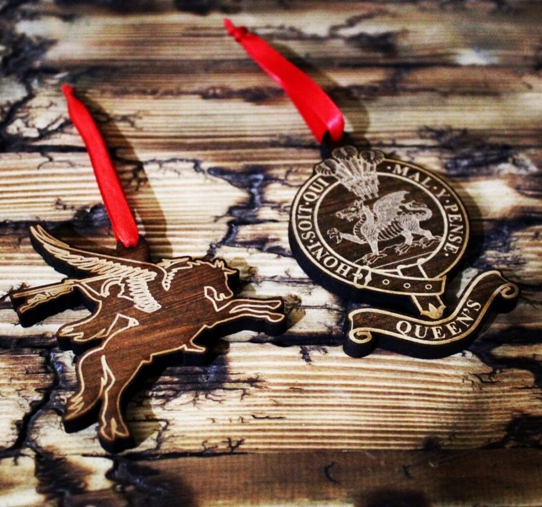 Wooden Cap Badge Christmas Decorations - Image 9