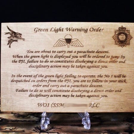 Personalised Green Light Warning Order