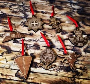 Wooden Cap Badge