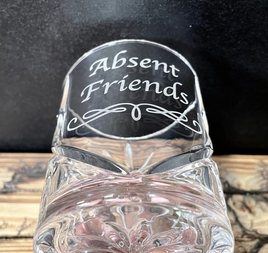 Absent Friends Crystal Cut Whiskey Glass - Image 8