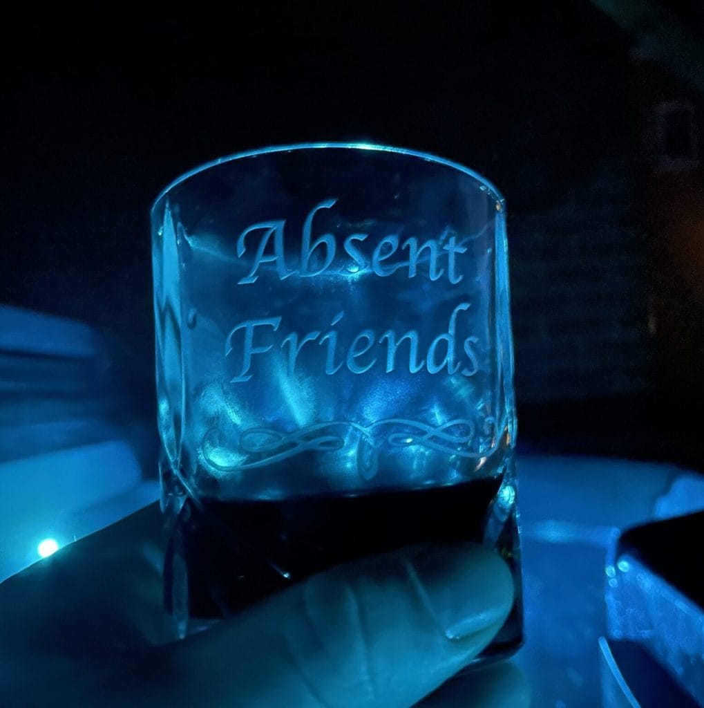 Absent Friends Crystal Cut Whiskey Glass - Image 6