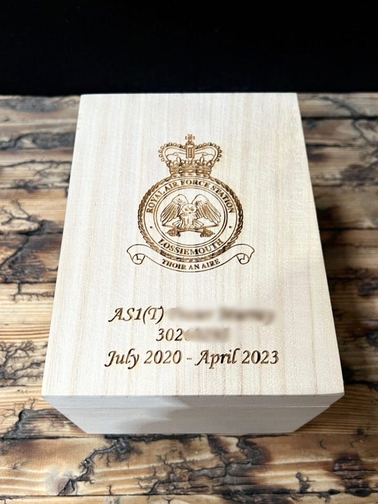 Single Engraved Military Whisky Glass in Wooden Presentation Box - Image 6