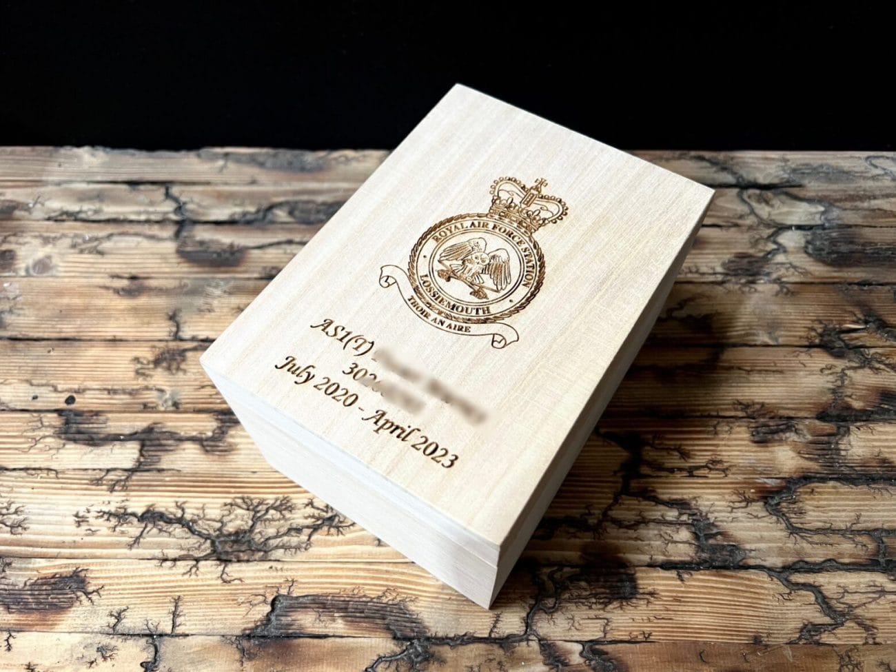 Single Engraved Military Whisky Glass in Wooden Presentation Box - Image 7