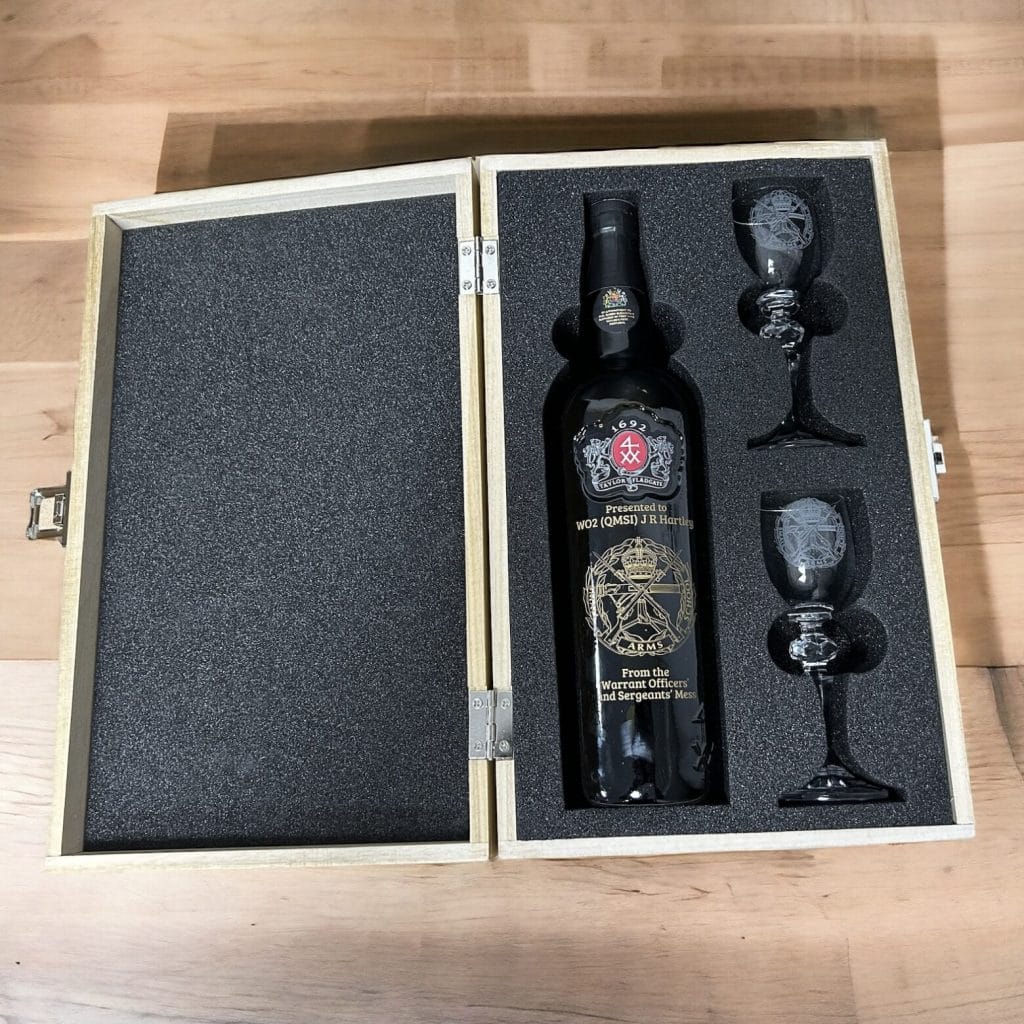 Engraved Double Presentation Box Light Wood - Image 5