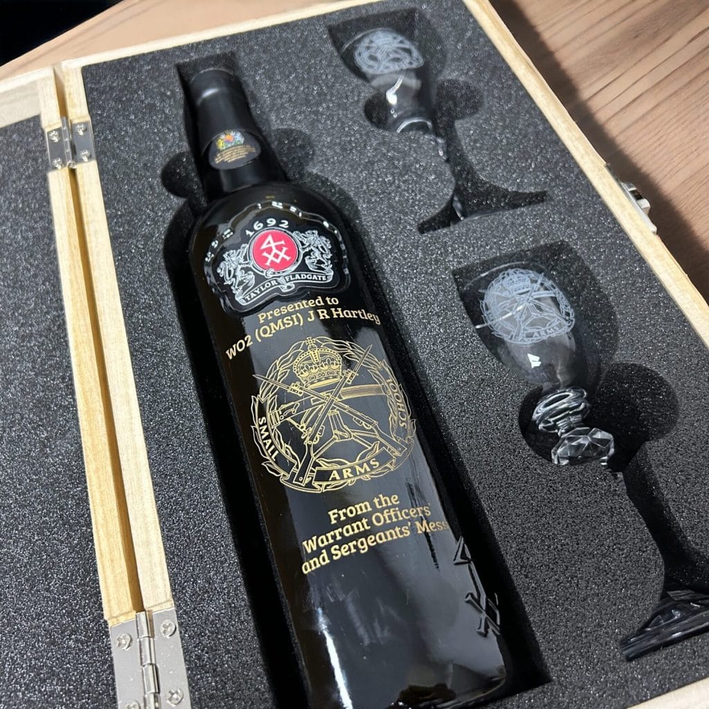 Engraved Double Presentation Box Light Wood - Image 3