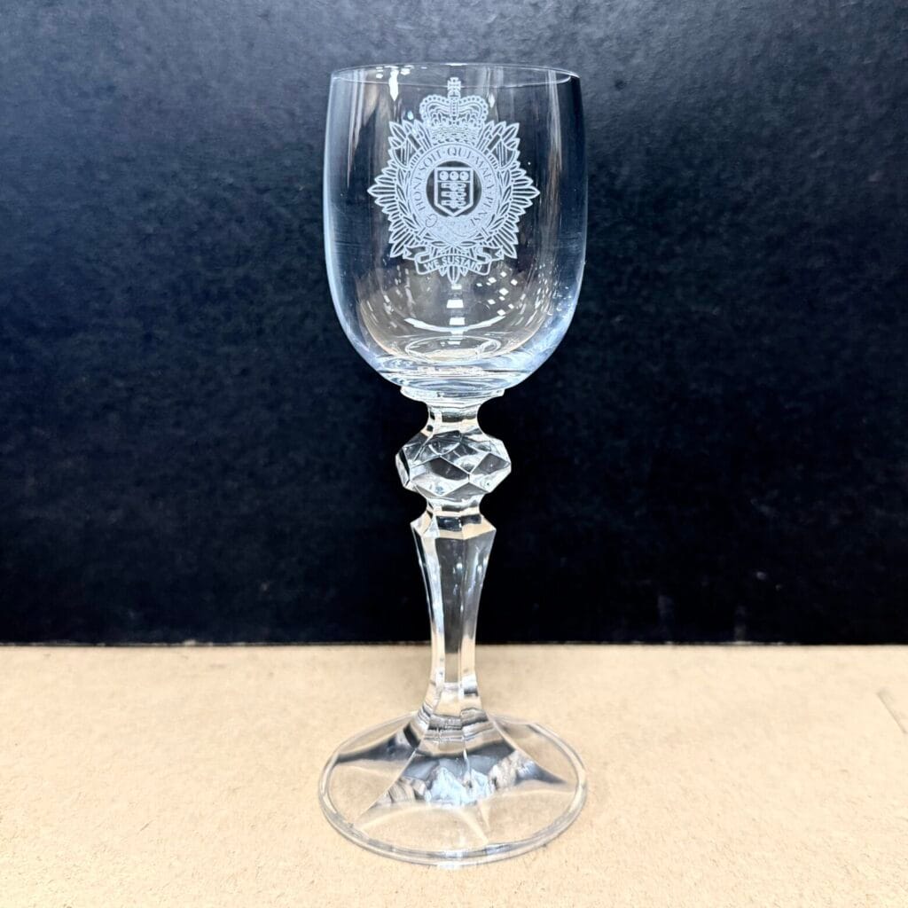 RCT & RLC Engraved Cap Badge Port Glasses - Image 4