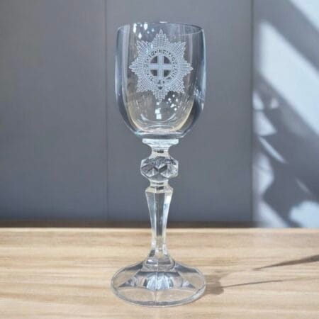 Personalised Engraved Cap Badge Port Glass