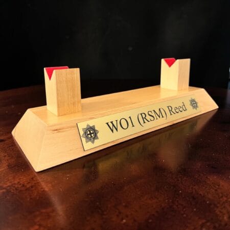Natural Pace Stick Holder/Stand complete with Plaque and Engraving