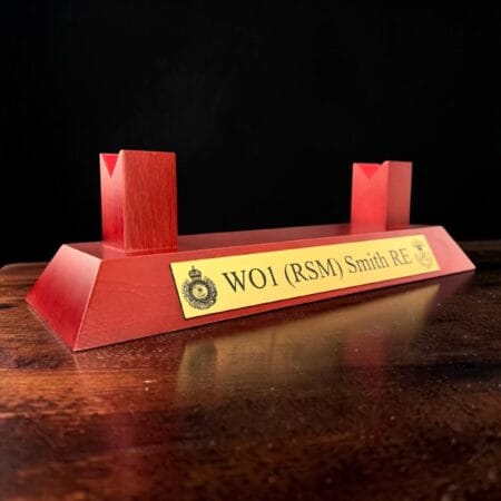 Rosewood Pace Stick Holder/Stand complete with Plaque and Engraving